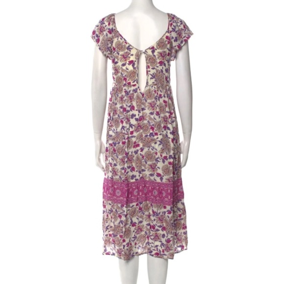 BA&SH YSEE FLORAL MIDI DRESS FLUTTER CAP SLEEVE LAGOONLOOK GRANNYCORE  MAIDEN - Picture 9 of 17